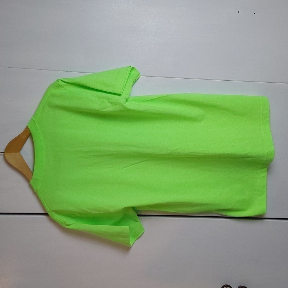 Made Hoops|Mens Bright Green Graphic Novelty Basketball Shirt Sz.M - Picture 5 of 7